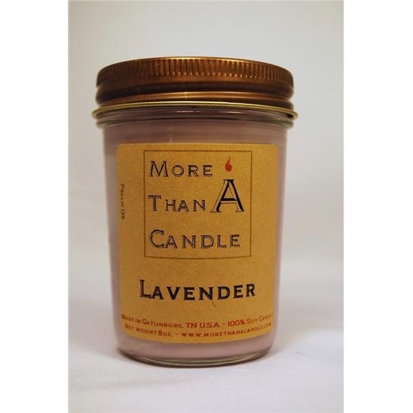 More Than A Candle More Than A Candle LDR8J 8 oz Jelly Jar Soy Candle; Lavender LDR8J